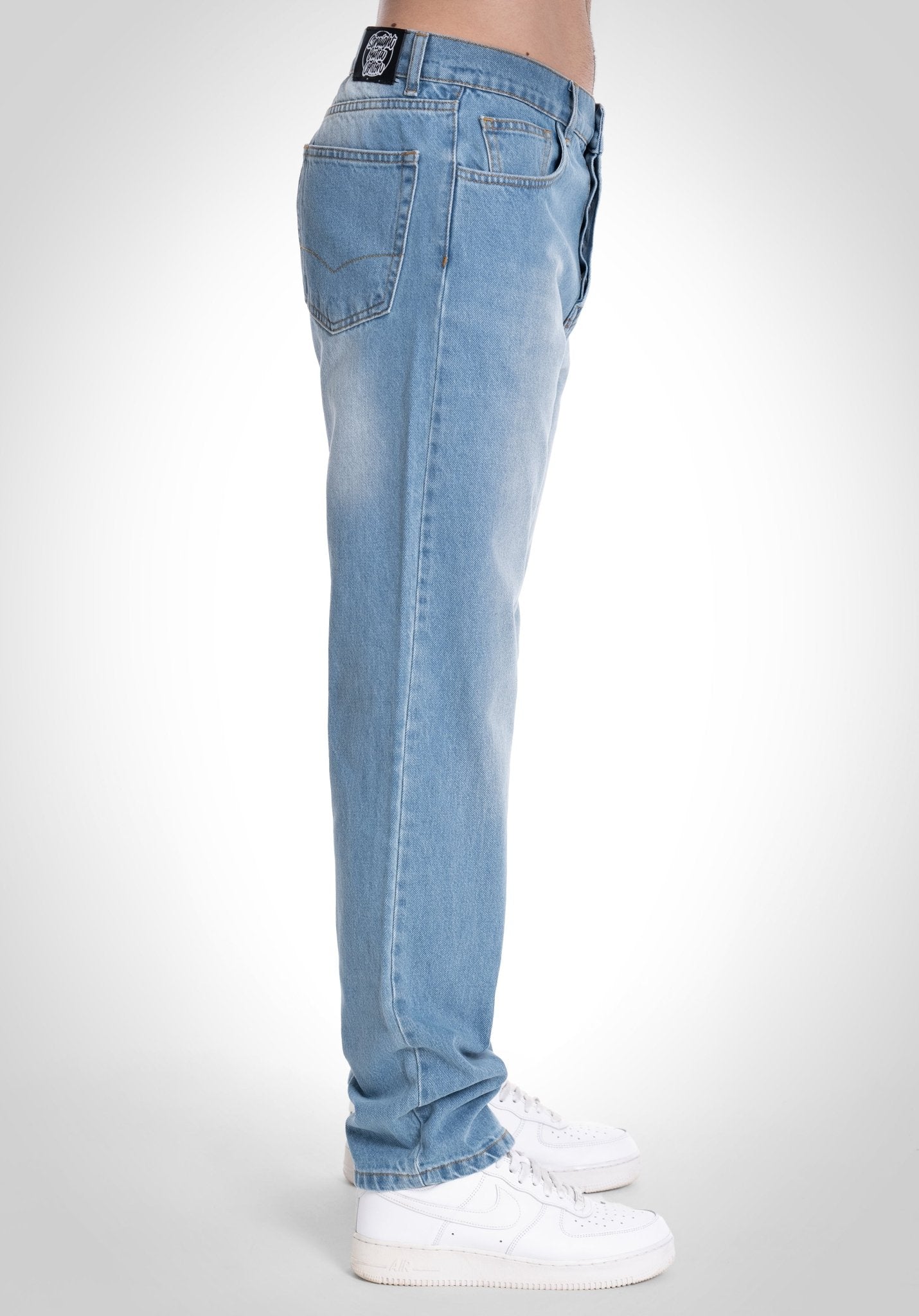 5 Pocket Blue Denim - Bleached (30 inch) – Jeans von Straight Outta Cotton