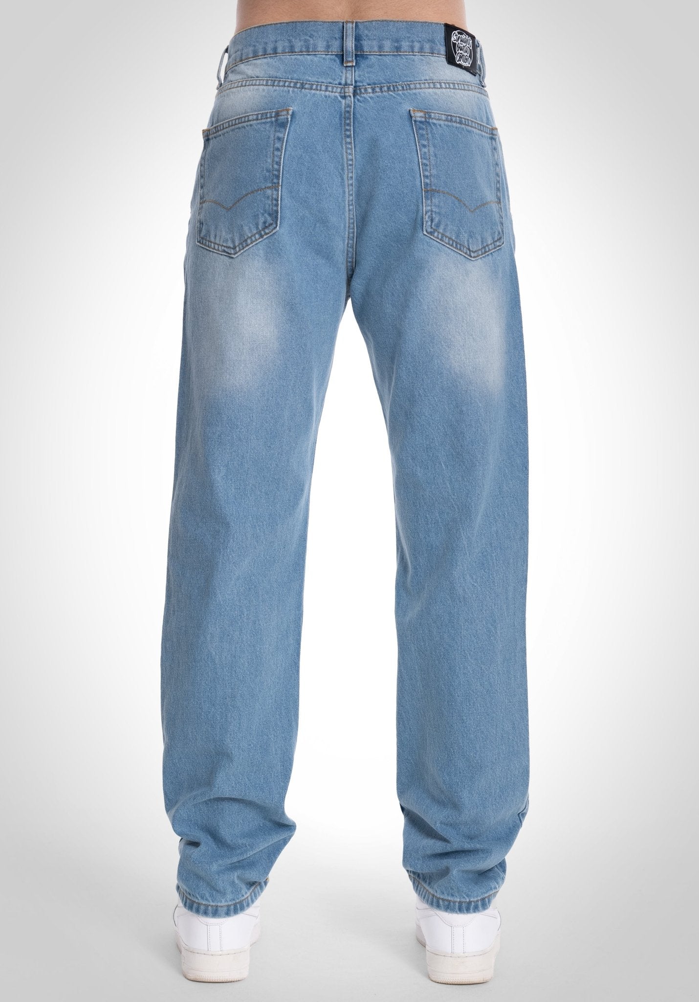 5 Pocket Blue Denim - Bleached (30 inch) – Jeans von Straight Outta Cotton