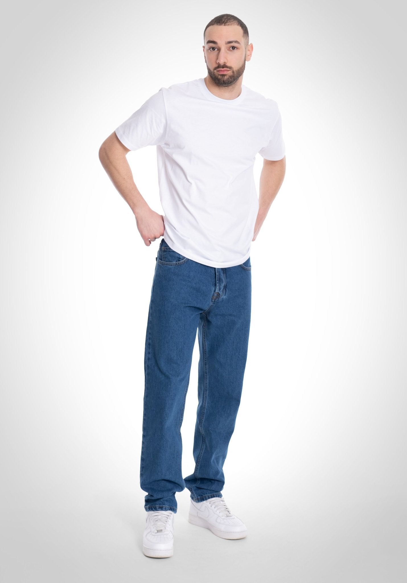 5 Pocket Blue Denim - Stone Washed (30 inch) – Jeans von Straight Outta Cotton