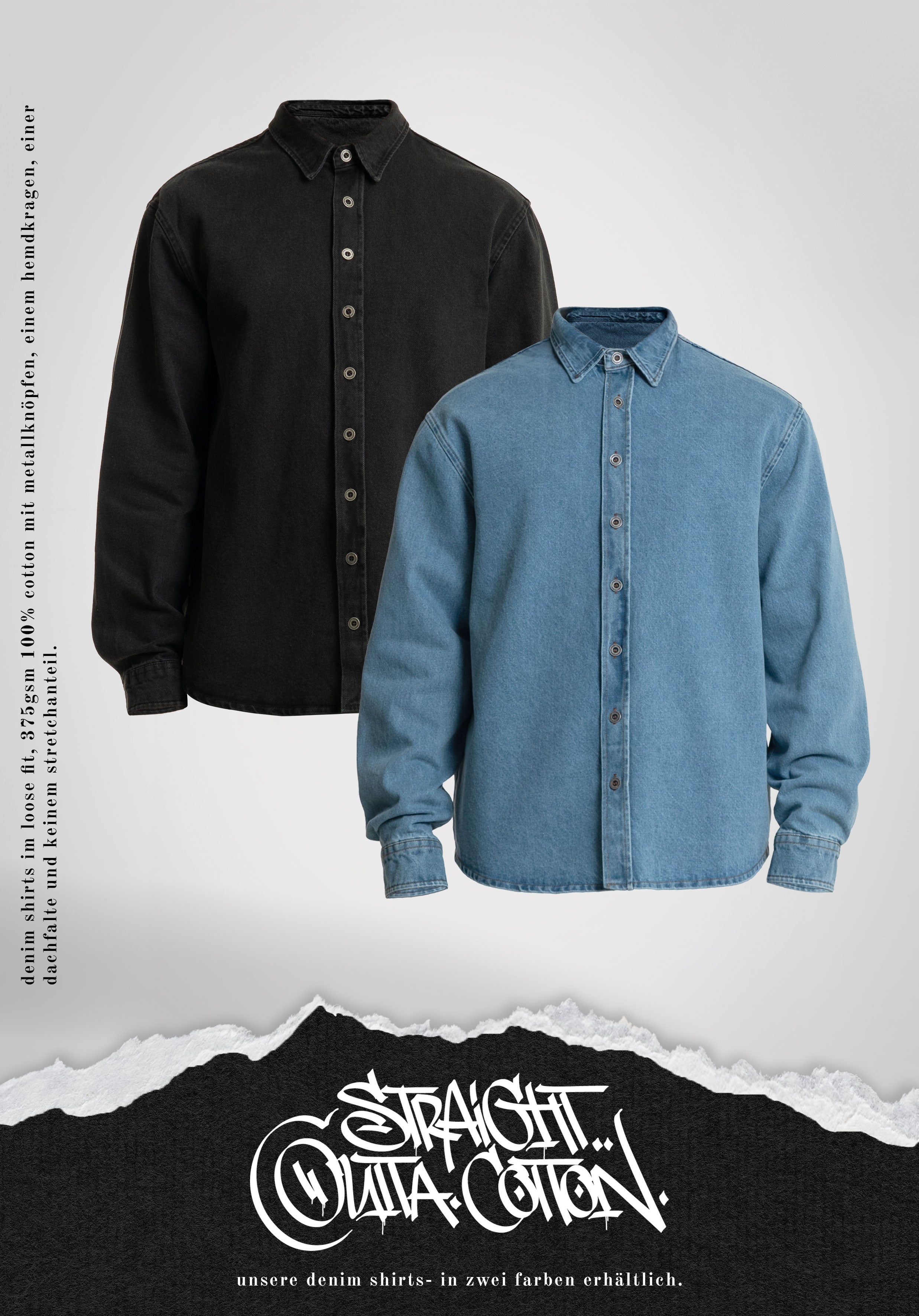 Denim Shirt - Washed Black