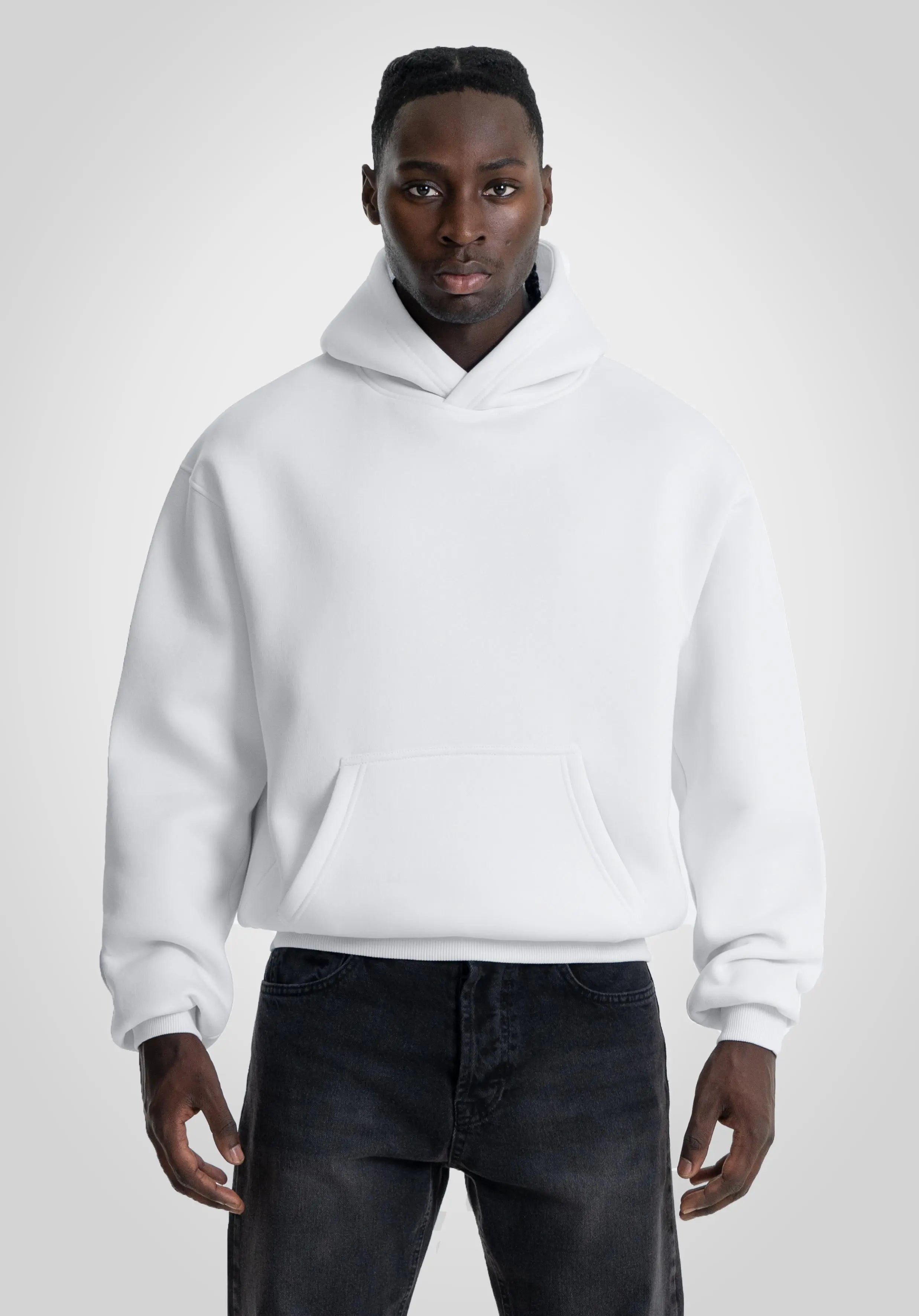 Oversize Hoodie - White Straight Outta Cotton