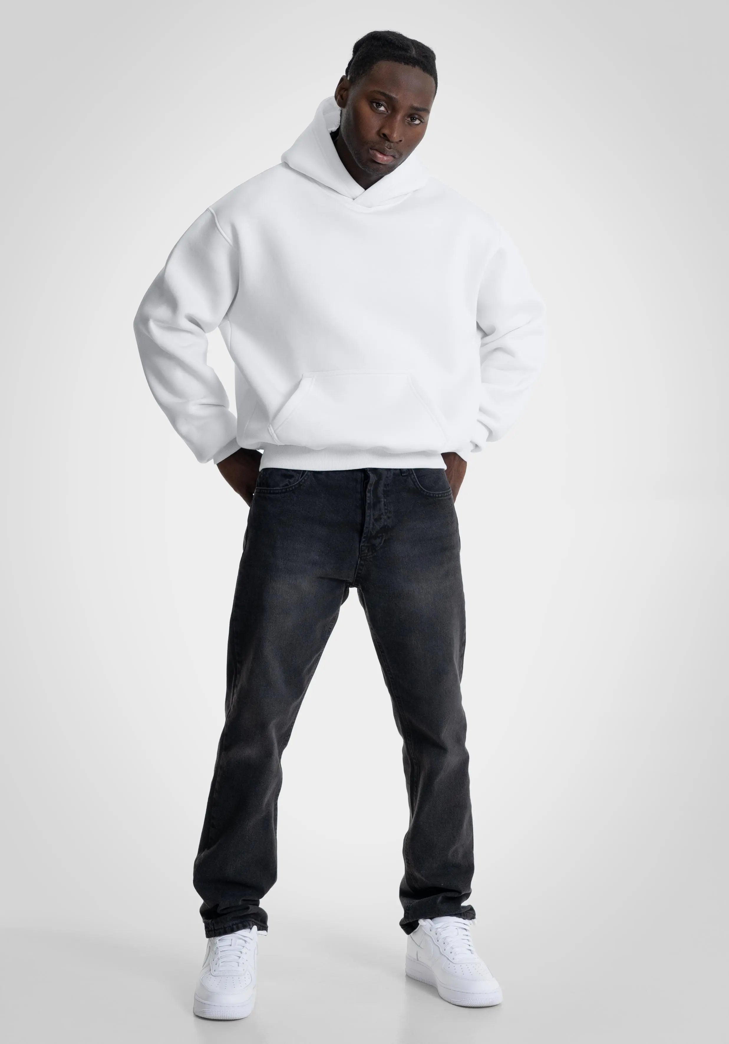 Oversize Hoodie - White Straight Outta Cotton