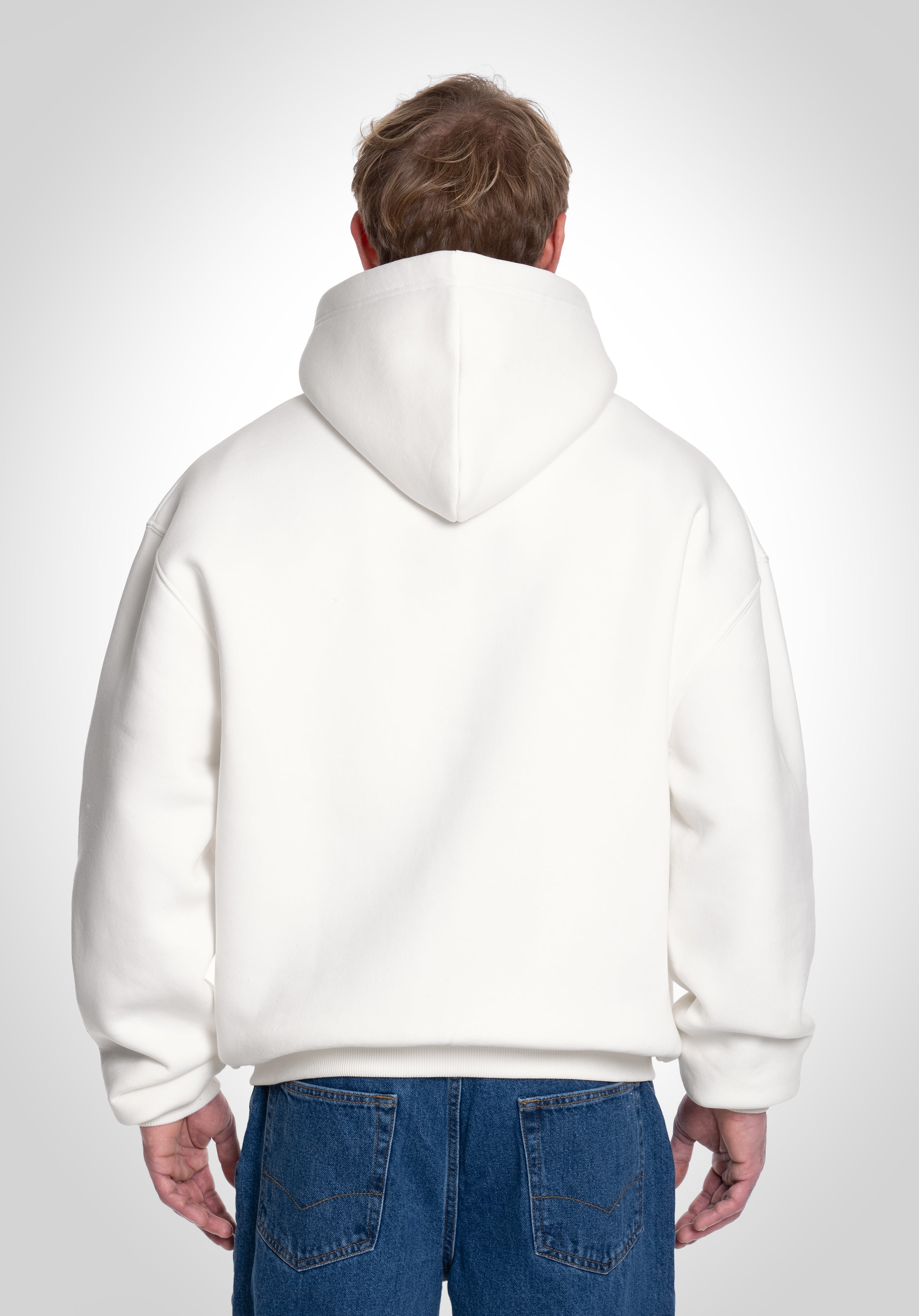 Full Zip Oversized Hoodie - Off White