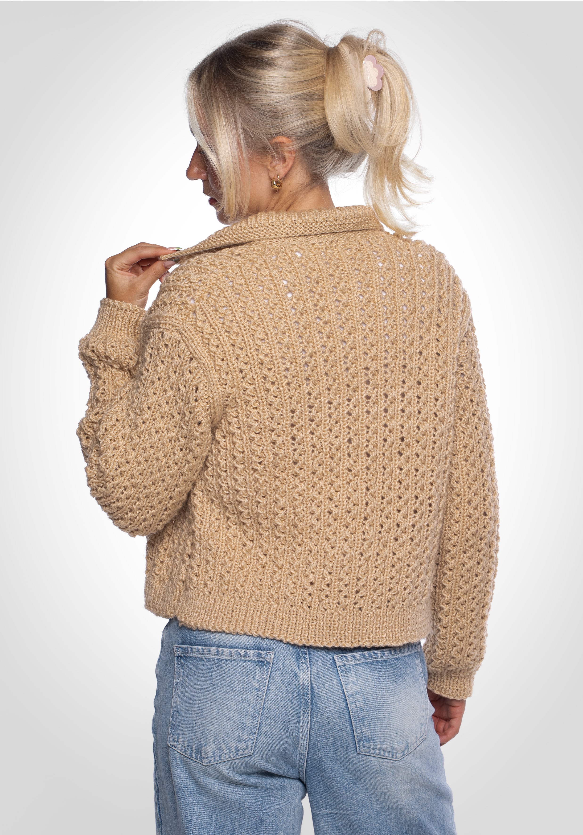Handcrafted Knit Jacket - Nude