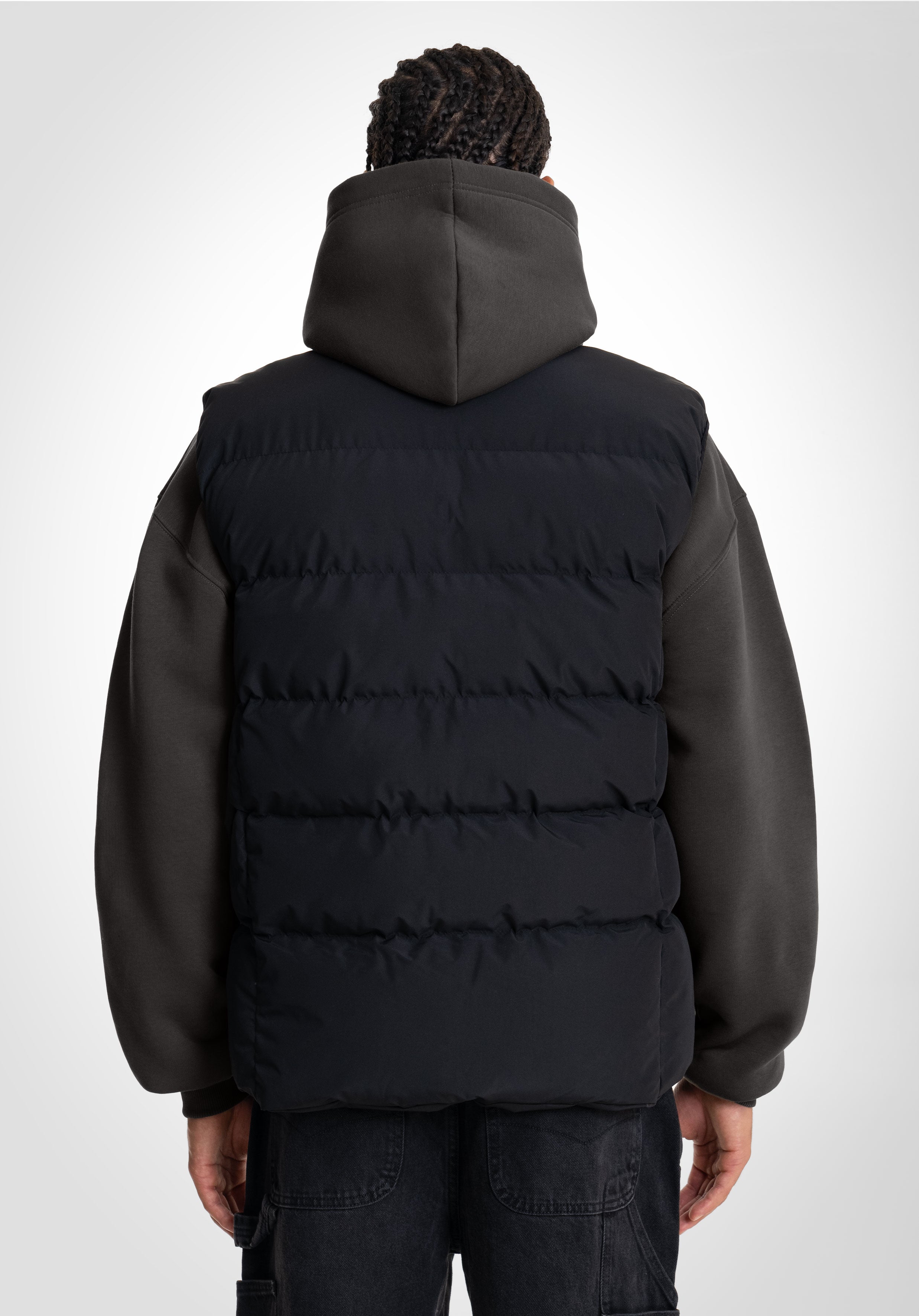 Basic Puff Vest - Black