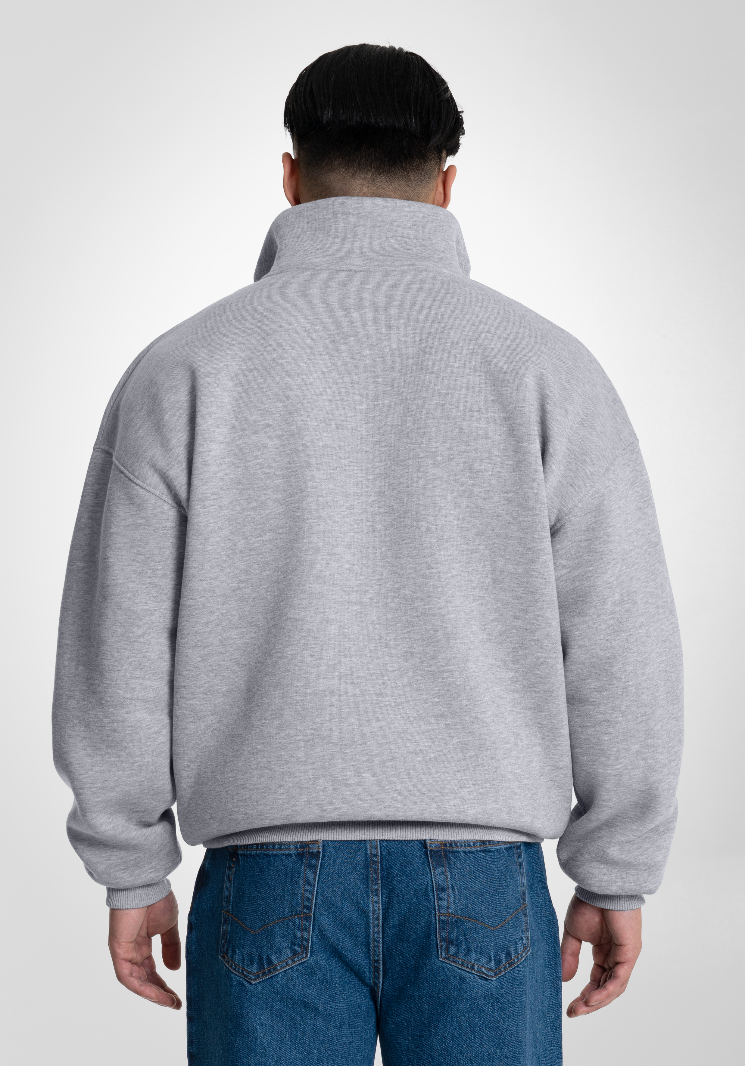 Half Zip - Melange Grey