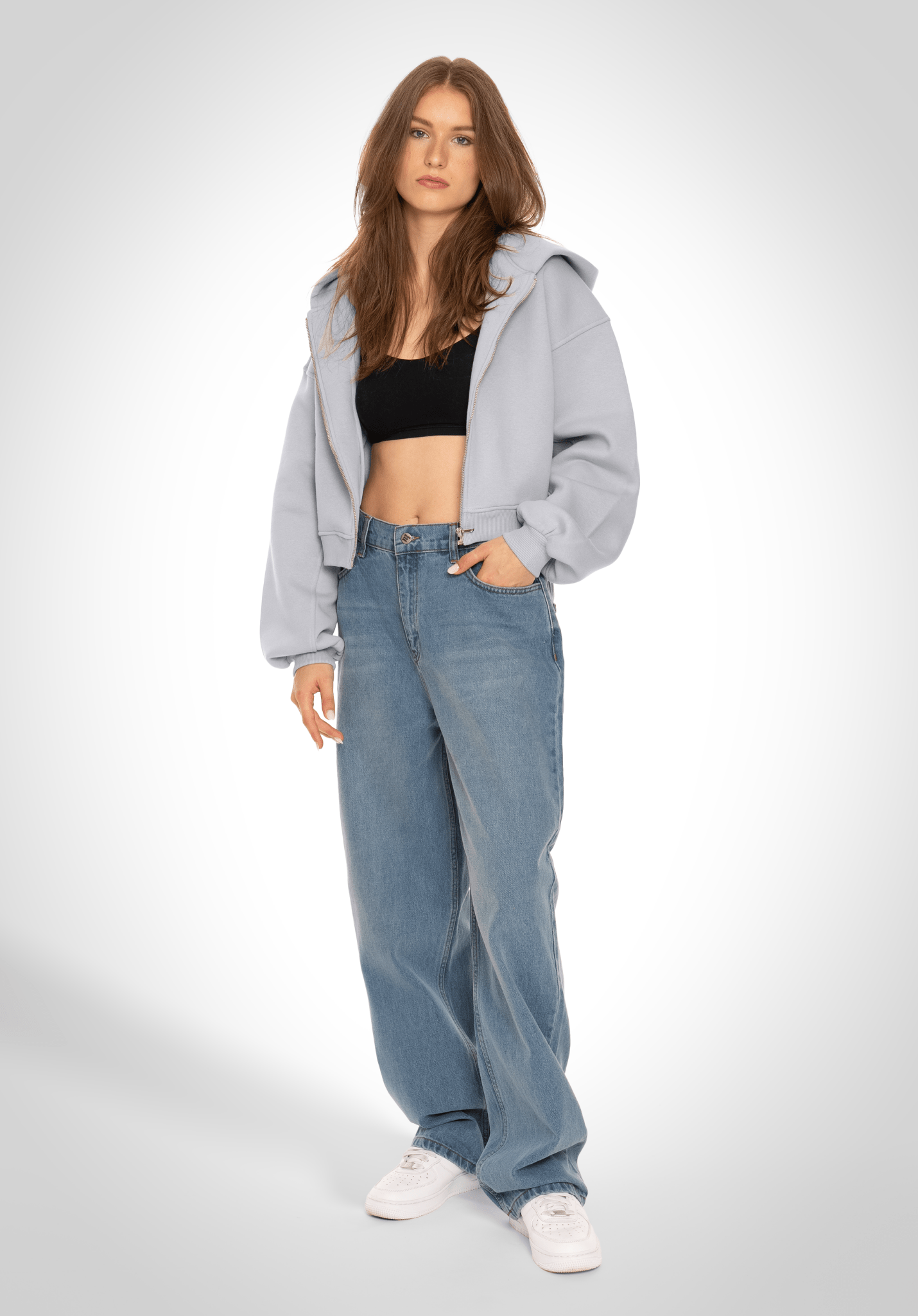 Baggy Denim - Blue Bleached (30 Inch) – Jeans von Straight Outta Cotton