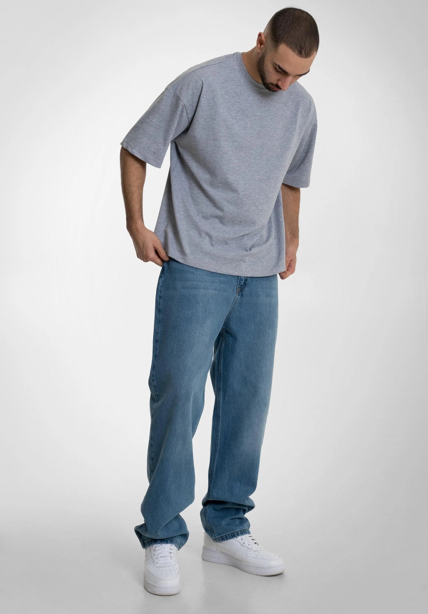 Baggy Denim - Blue Bleached (30 Inch) – Jeans von Straight Outta Cotton