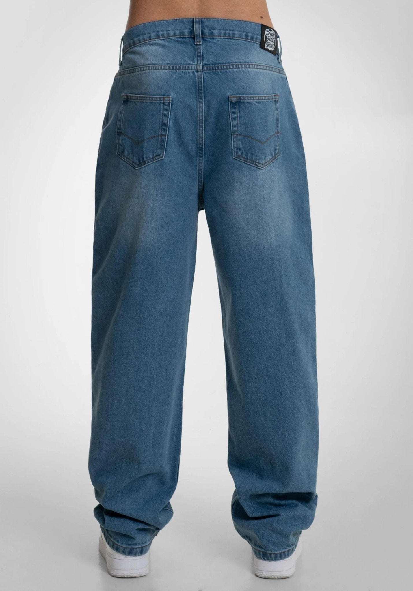 Baggy Denim - Blue Bleached (30 Inch) – Jeans von Straight Outta Cotton