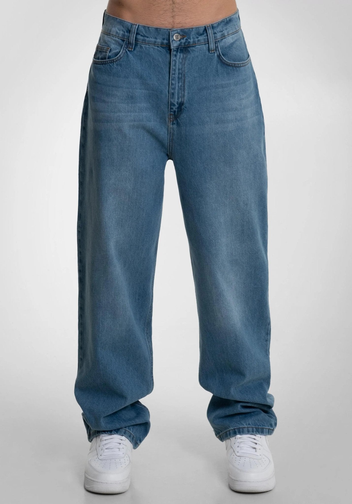 Baggy Denim - Blue Bleached (30 Inch) – Jeans von Straight Outta Cotton