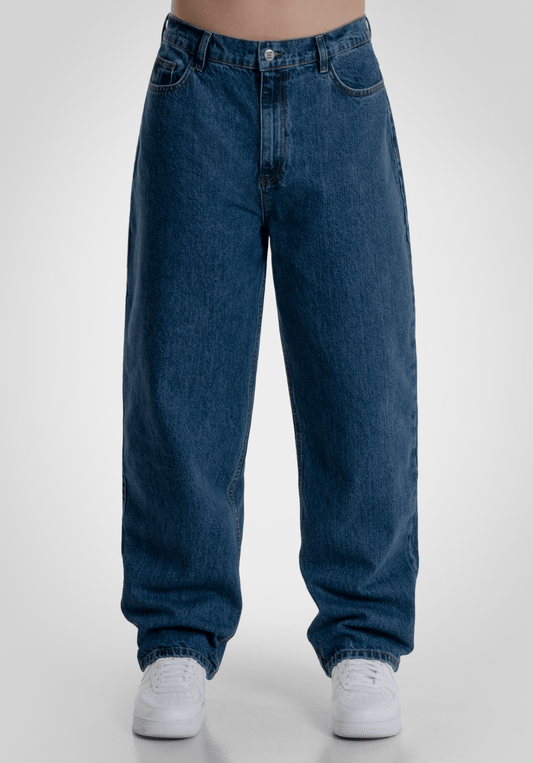 Baggy Denim - Blue Stone Washed (30 Inch) – Jeans von Straight Outta Cotton