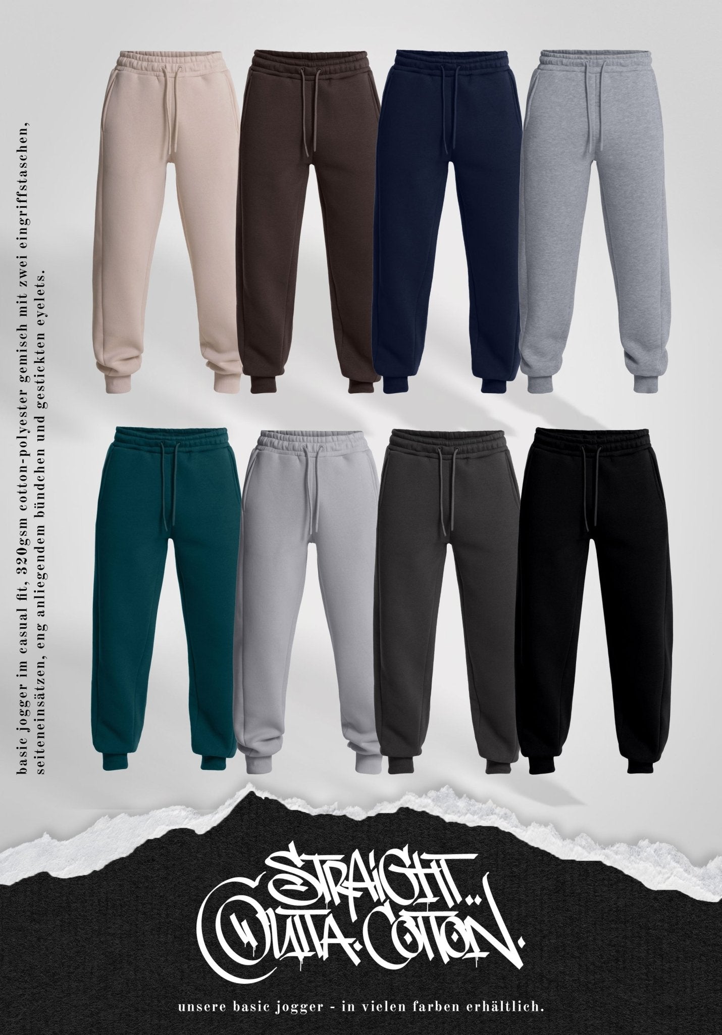 Basic Jogger - Olive () – Jogger van Straight Outta Cotton