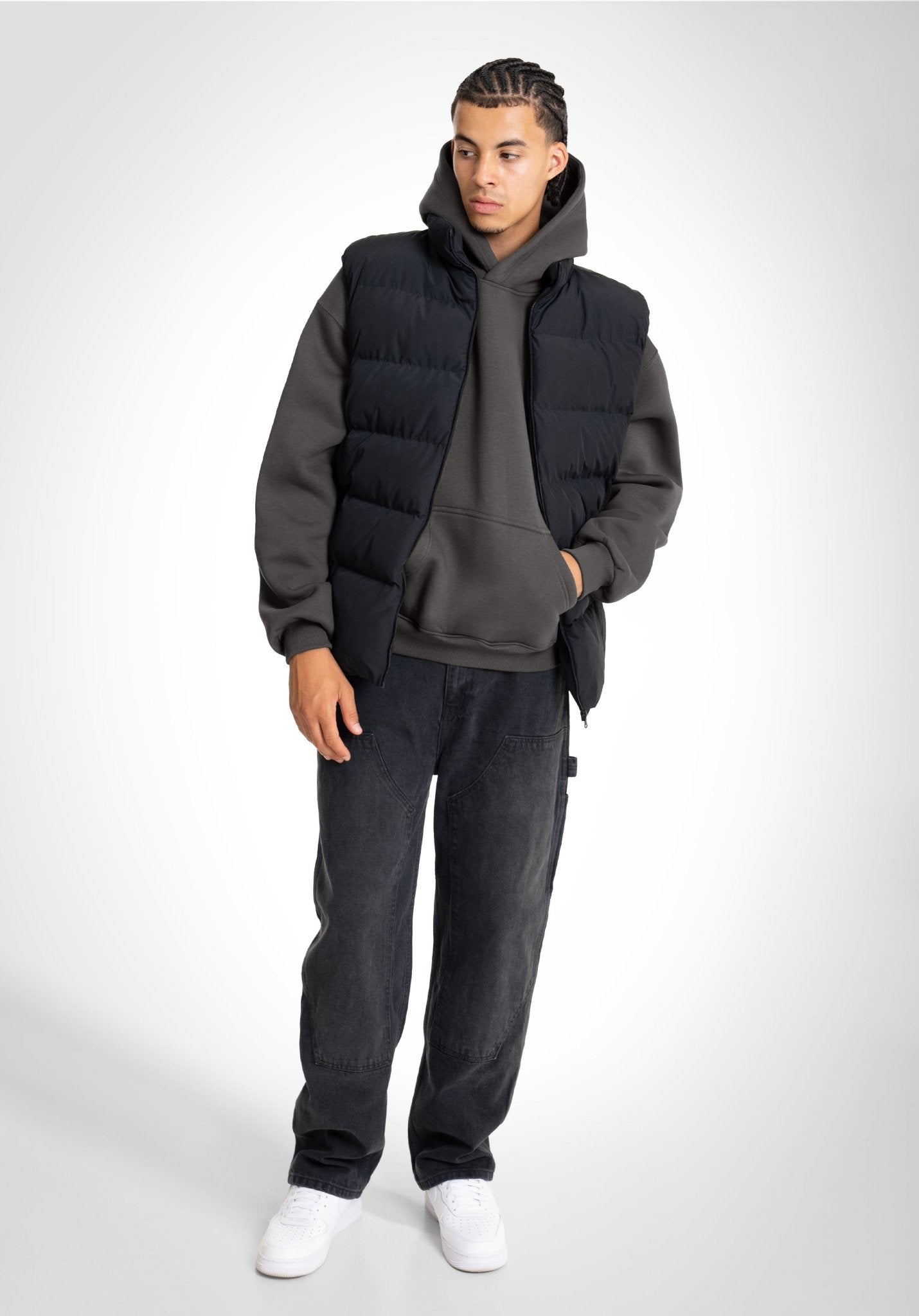 Basic Puff Vest - Black () – Jacken von Straight Outta Cotton