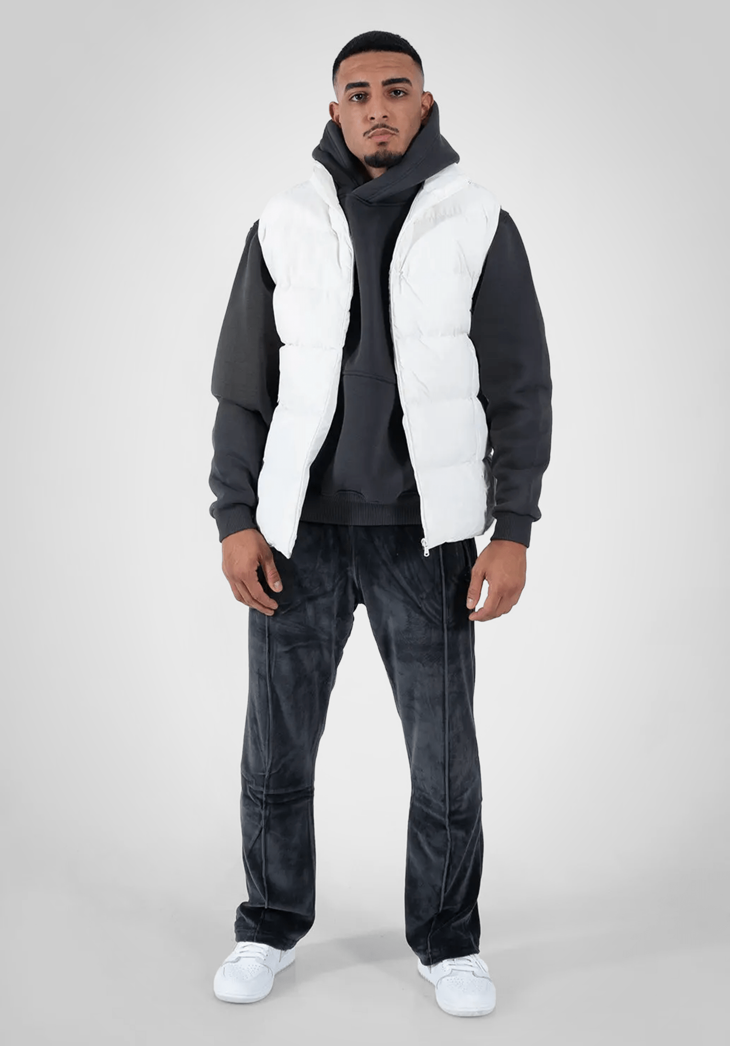 Basic Puff Vest - White () – Jacken von Straight Outta Cotton