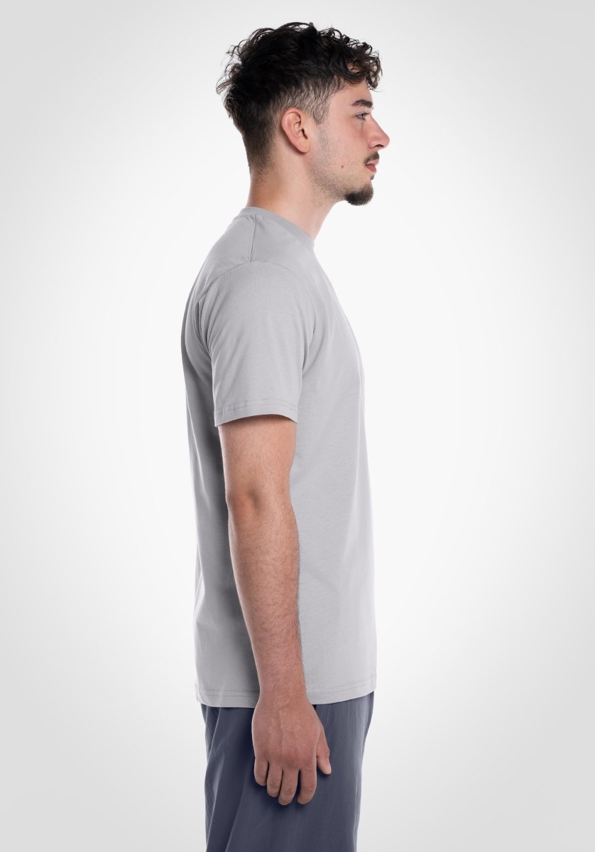 Basic Regular Fit Tee - Light Grey () – T-shirt's von Straight Outta Cotton