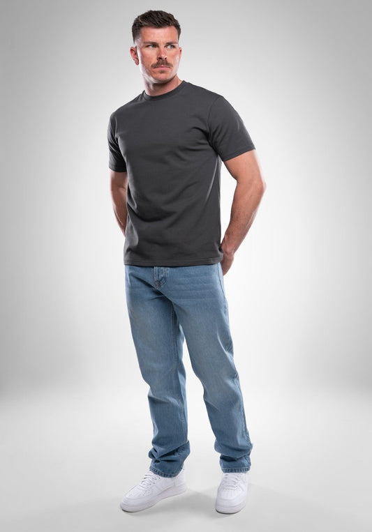 Basic Regular Fit Tee - Slate Grey (Grau) – von Straight Outta Cotton