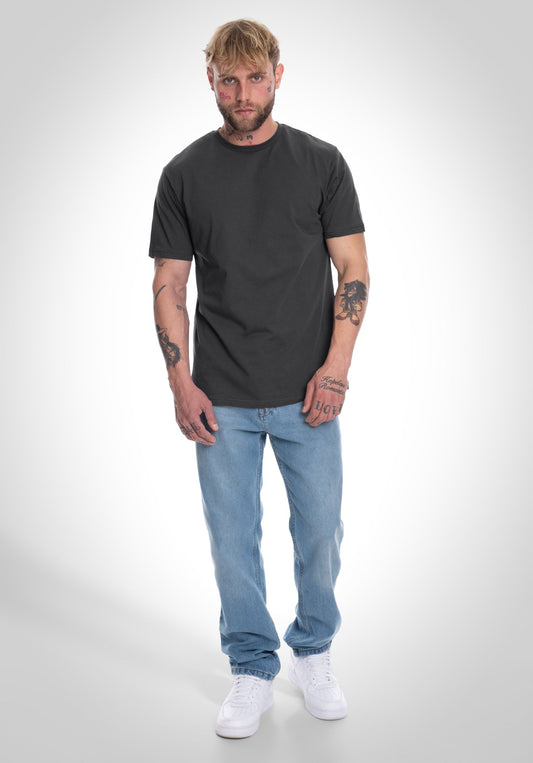Basic Regular Fit Tee - Slate Grey () – von Straight Outta Cotton