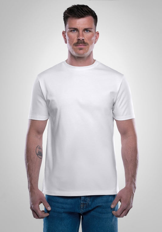 Basic Regular Fit Tee - White (Weiß) – T-shirt's von Straight Outta Cotton