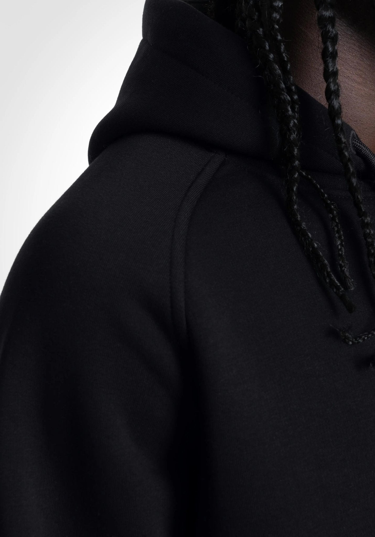 Boxy Raglan Hoodie - Black (Schwarz) – Hoodies von Straight Outta Cotton