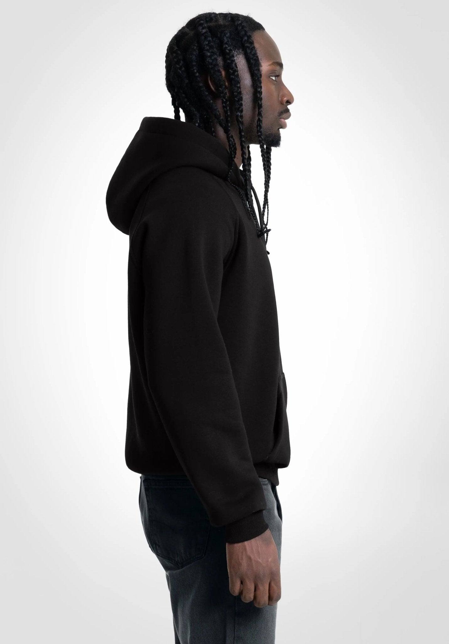 Boxy Raglan Hoodie - Black (Schwarz) – Hoodies von Straight Outta Cotton