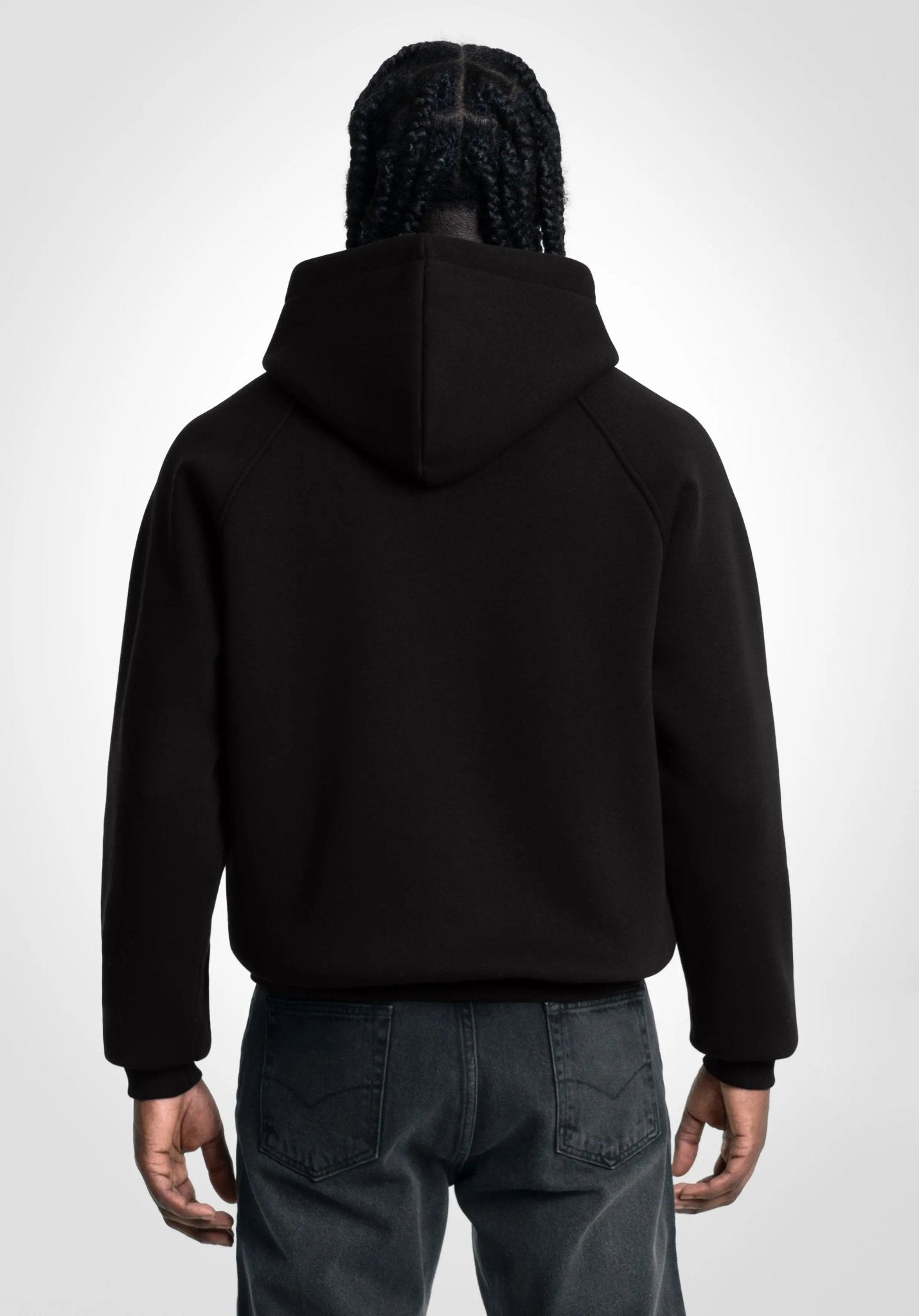 Boxy Raglan Hoodie - Black (Schwarz) – Hoodies von Straight Outta Cotton
