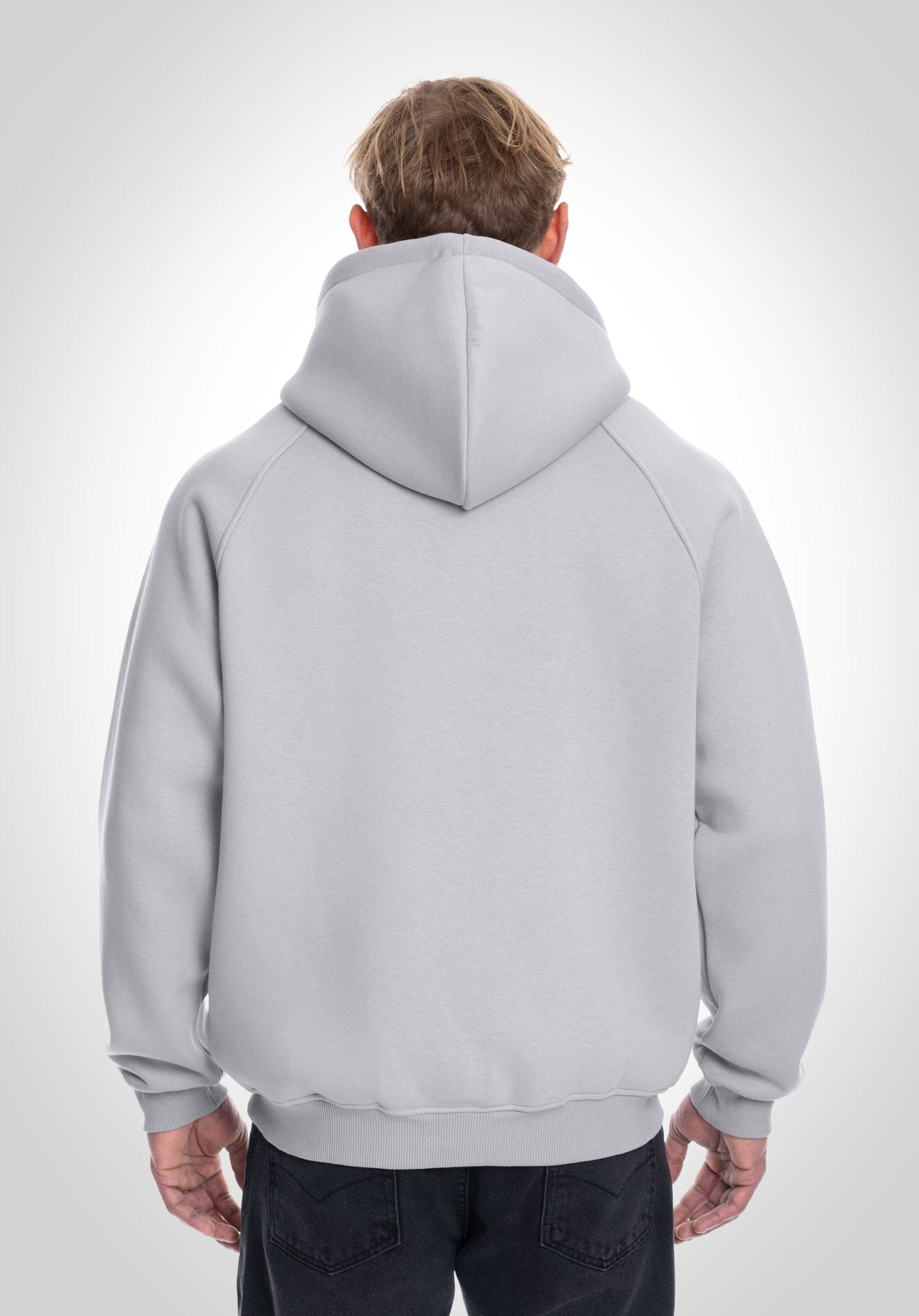 Boxy Raglan Hoodie - Light Grey (Grau) – Hoodies von Straight Outta Cotton