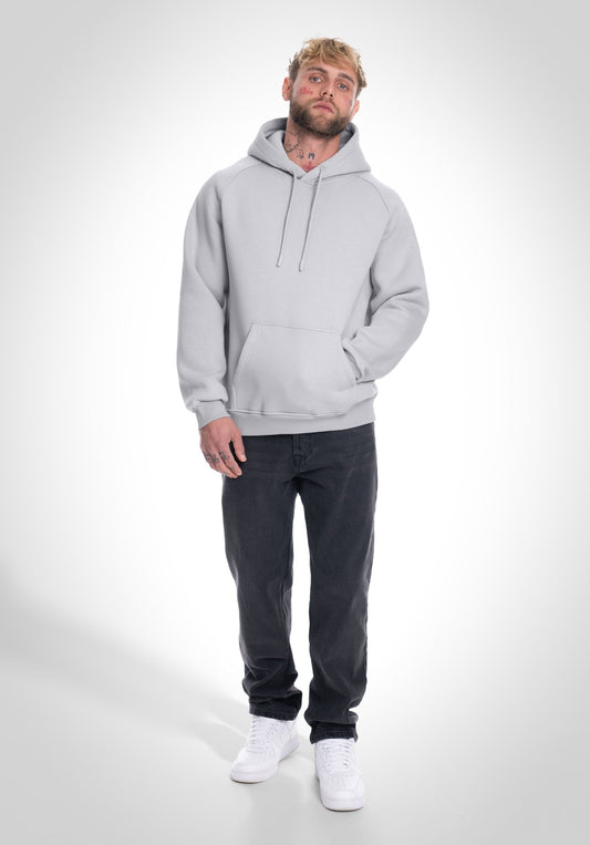Boxy Raglan Hoodie - Light Grey (Grijs) – Hoodies van Straight Outta Cotton