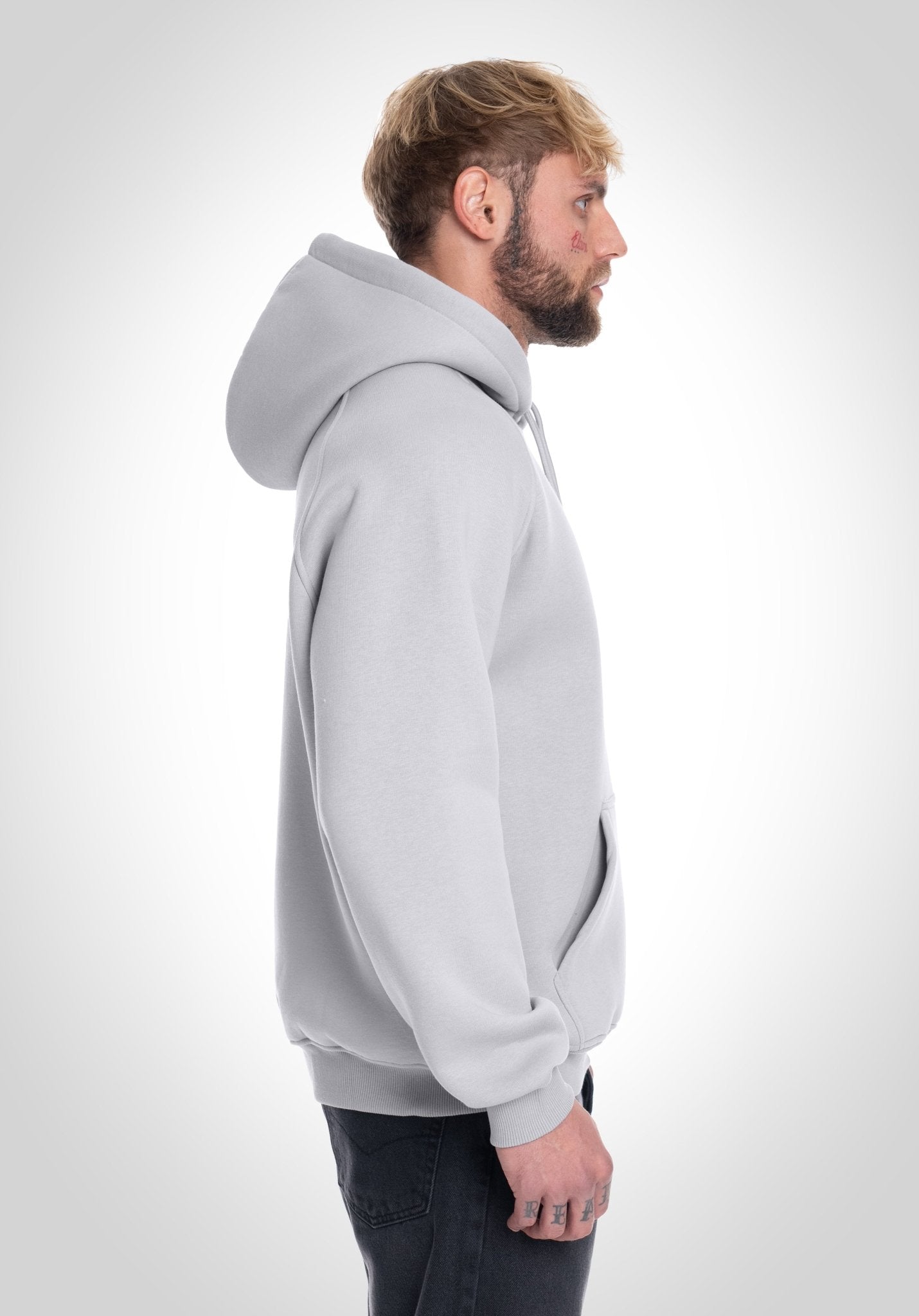Boxy Raglan Hoodie - Light Grey (Grau) – Hoodies von Straight Outta Cotton
