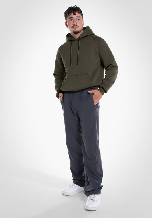 Boxy Raglan Hoodie - Olive (Olive) – Hoodies von Straight Outta Cotton