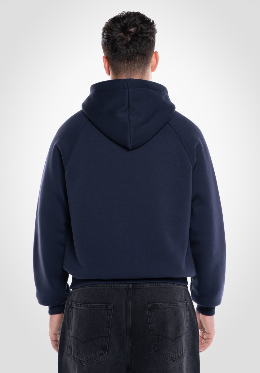 Boxy Raglan Hoodie - Slate Navy (Marineblau) – Hoodies von Straight Outta Cotton