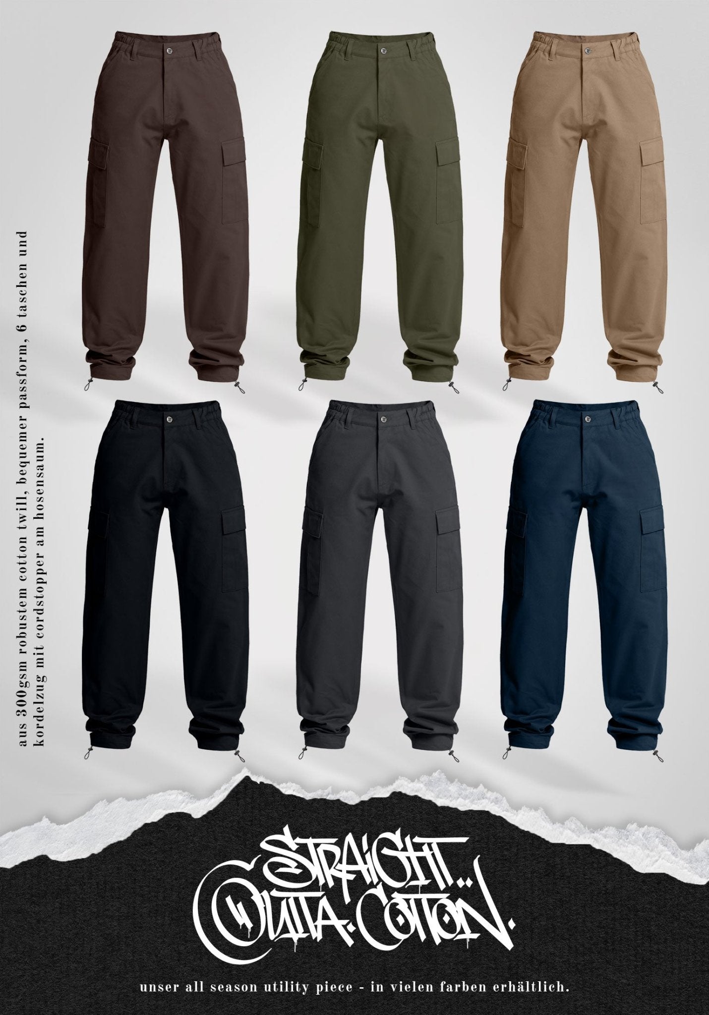 Cargo Pants - Black () – Cargo Pants von Straight Outta Cotton