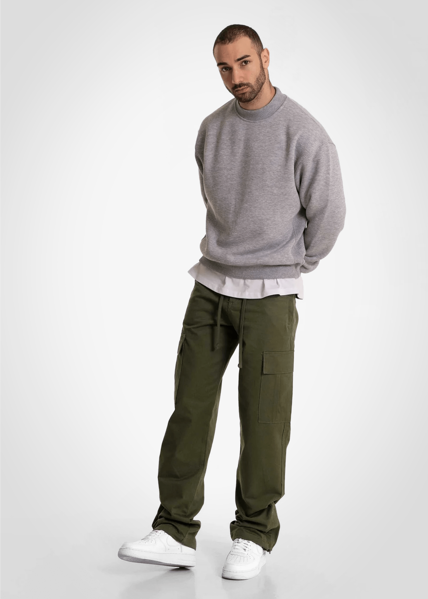 Cargo Pants Straight Leg - Khaki () – Cargo Pants von Straight Outta Cotton