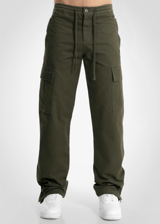 Cargo Pants Straight Leg - Khaki () – Cargo Pants von Straight Outta Cotton