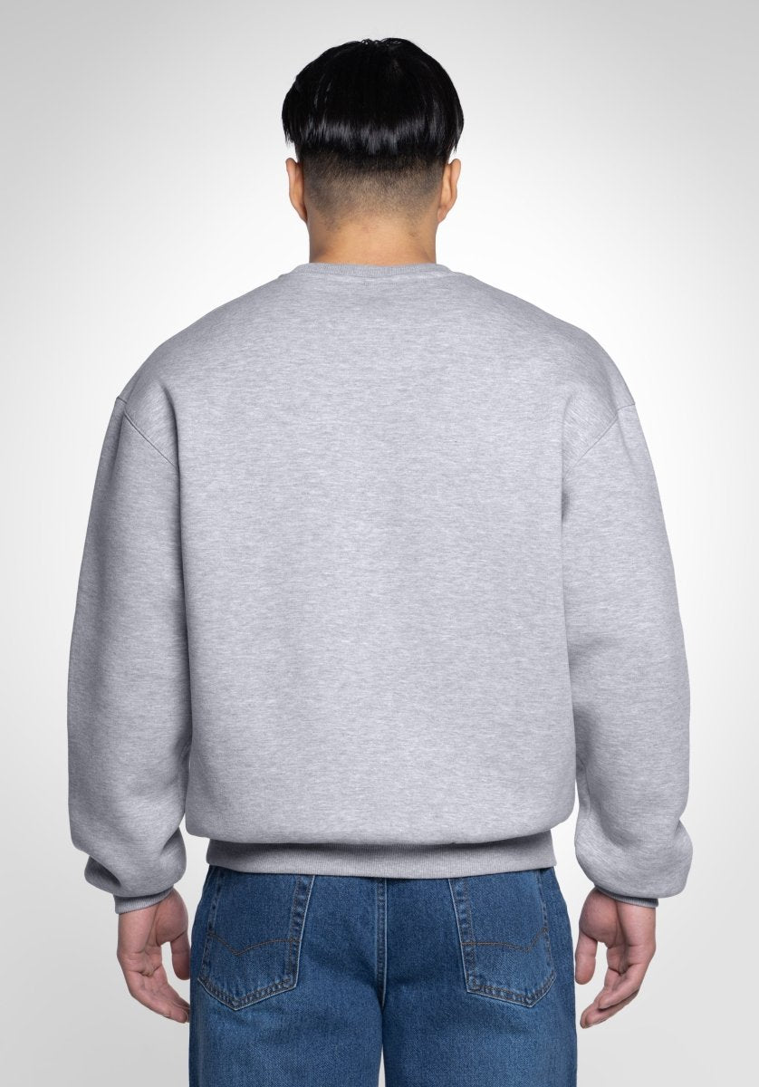 Classic Boxy Sweater - Grey Melange (Gris) – Sweater de Straight Outta Cotton