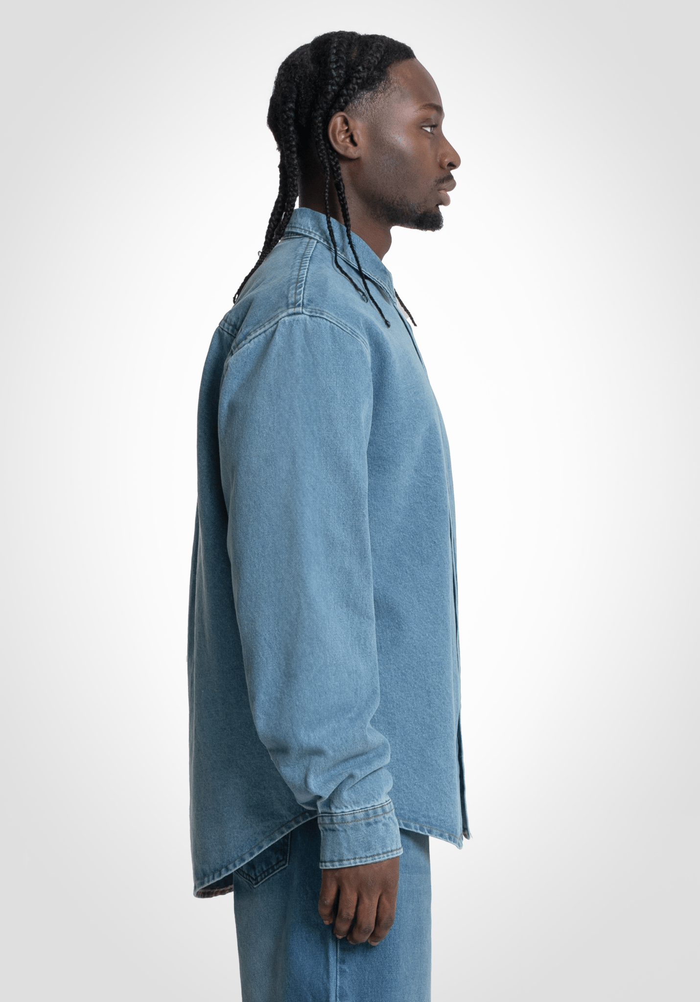 Denim Shirt - Bleached Washed () – Jeans von Straight Outta Cotton