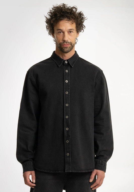 Denim Shirt - Washed Black () – Jeans von Straight Outta Cotton