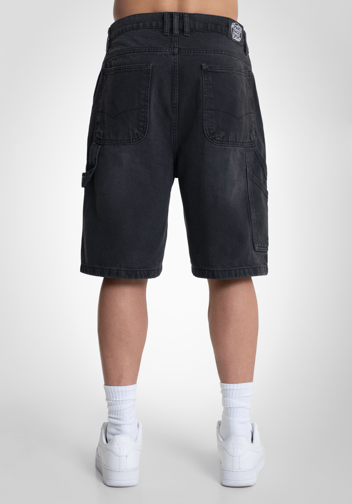 Denim Shorts - Black Washed (Schwarz) – Shorts von Straight Outta Cotton