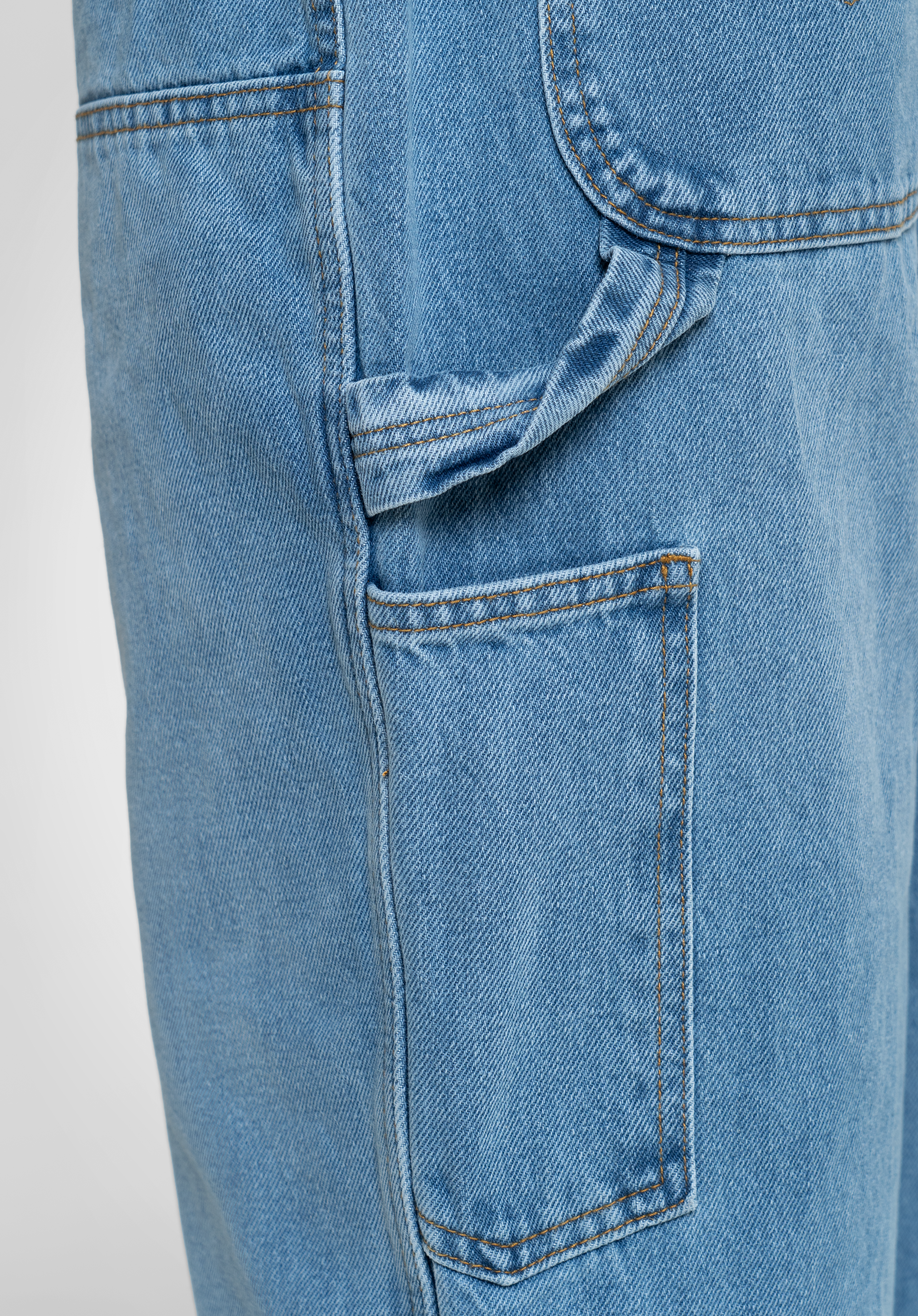 Patch Baggy Denim - Bleached