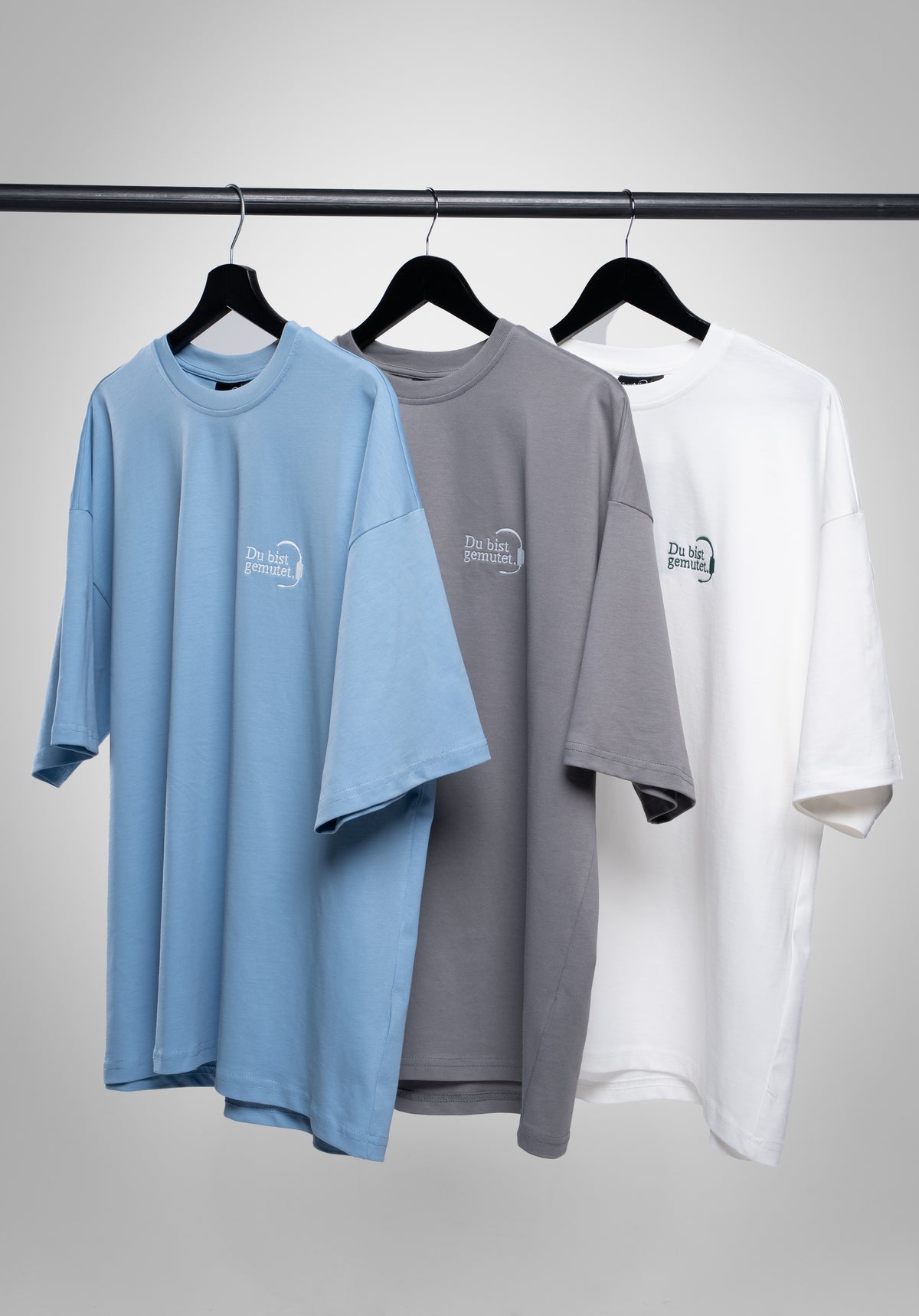 Du bist gemutet Oversize Tee alle drei Farben Cool Grey, Light Blue und Off White