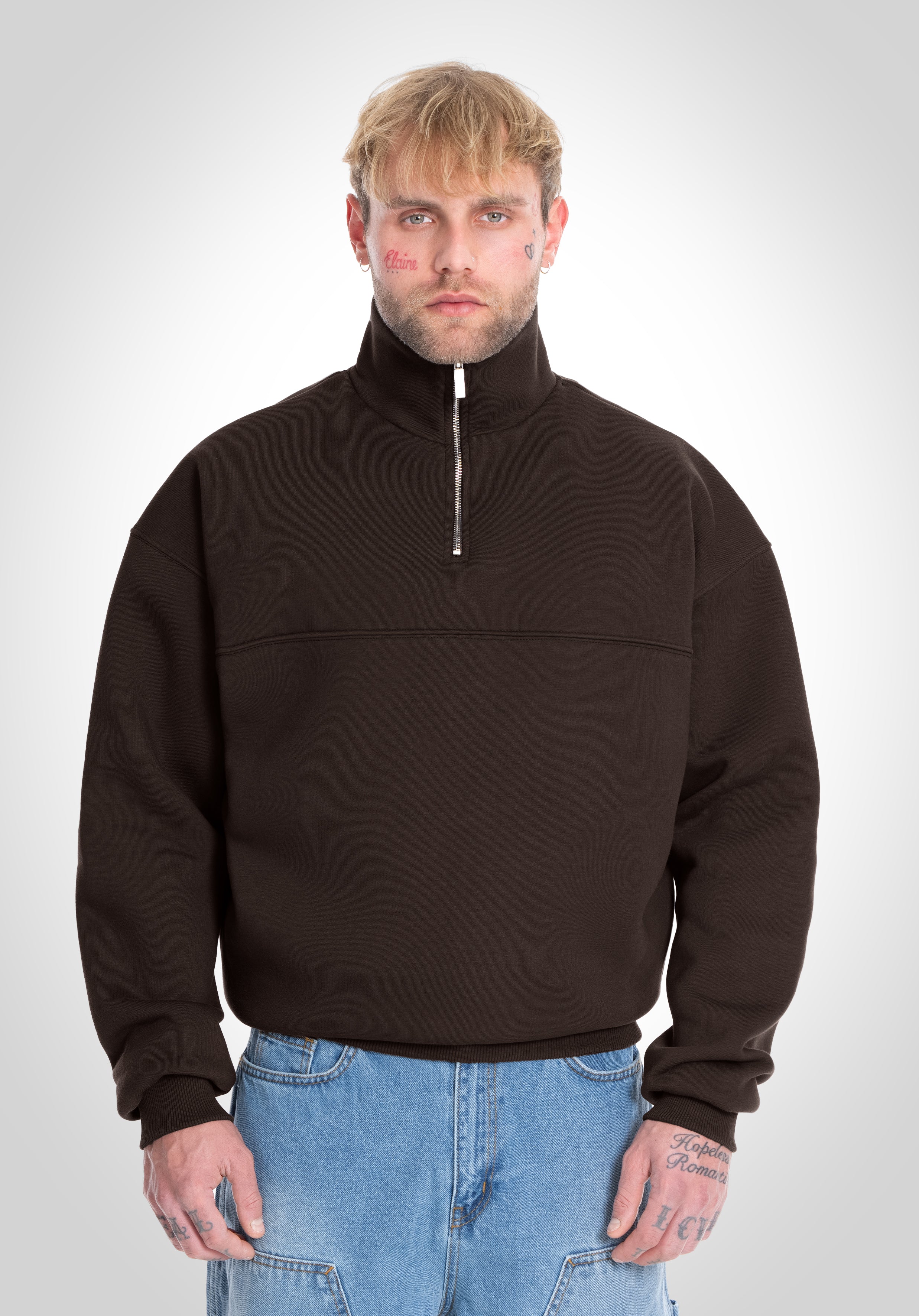 Half Zip - Brown