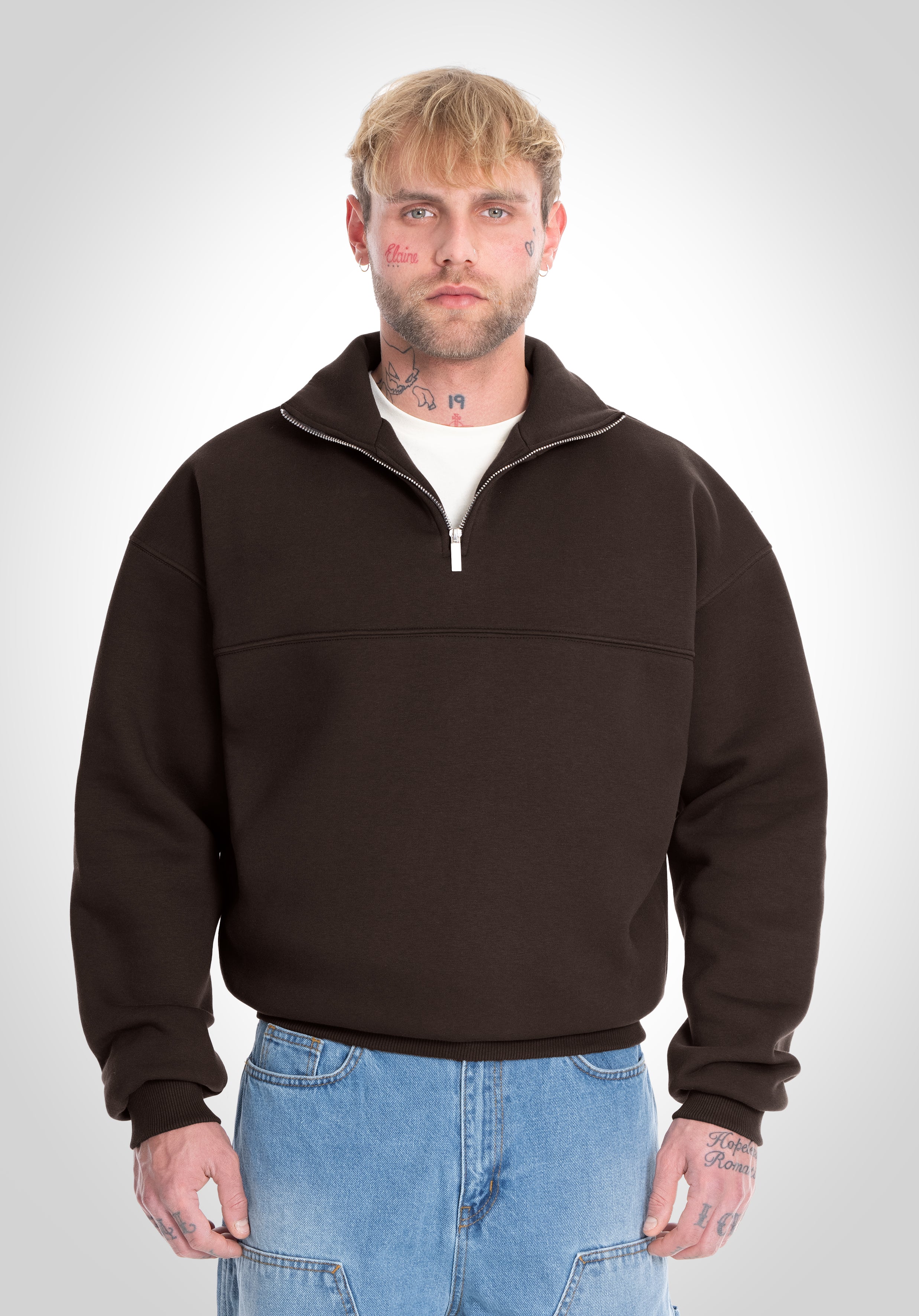 Half Zip - Brown