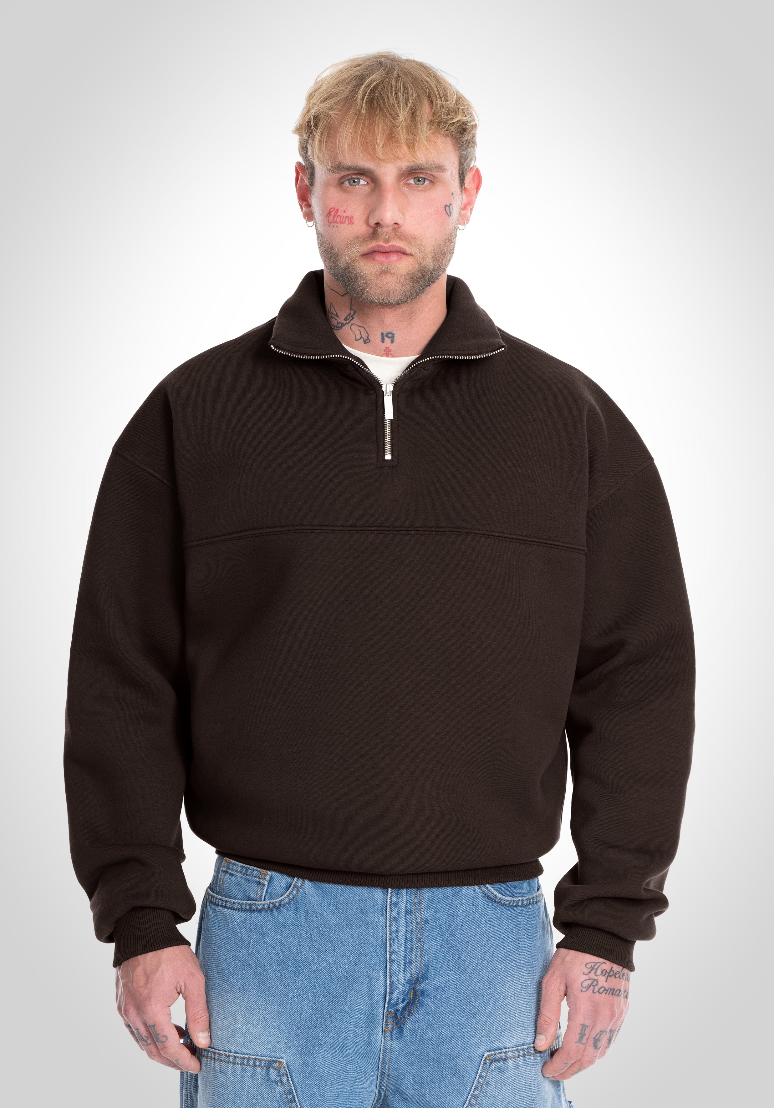 Half Zip - Brown