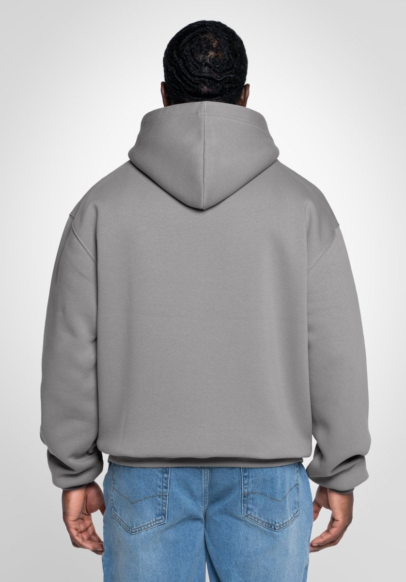 Full Zip Oversize Hoodie - Cool Grey (Grau) – Hoodies von Straight Outta Cotton