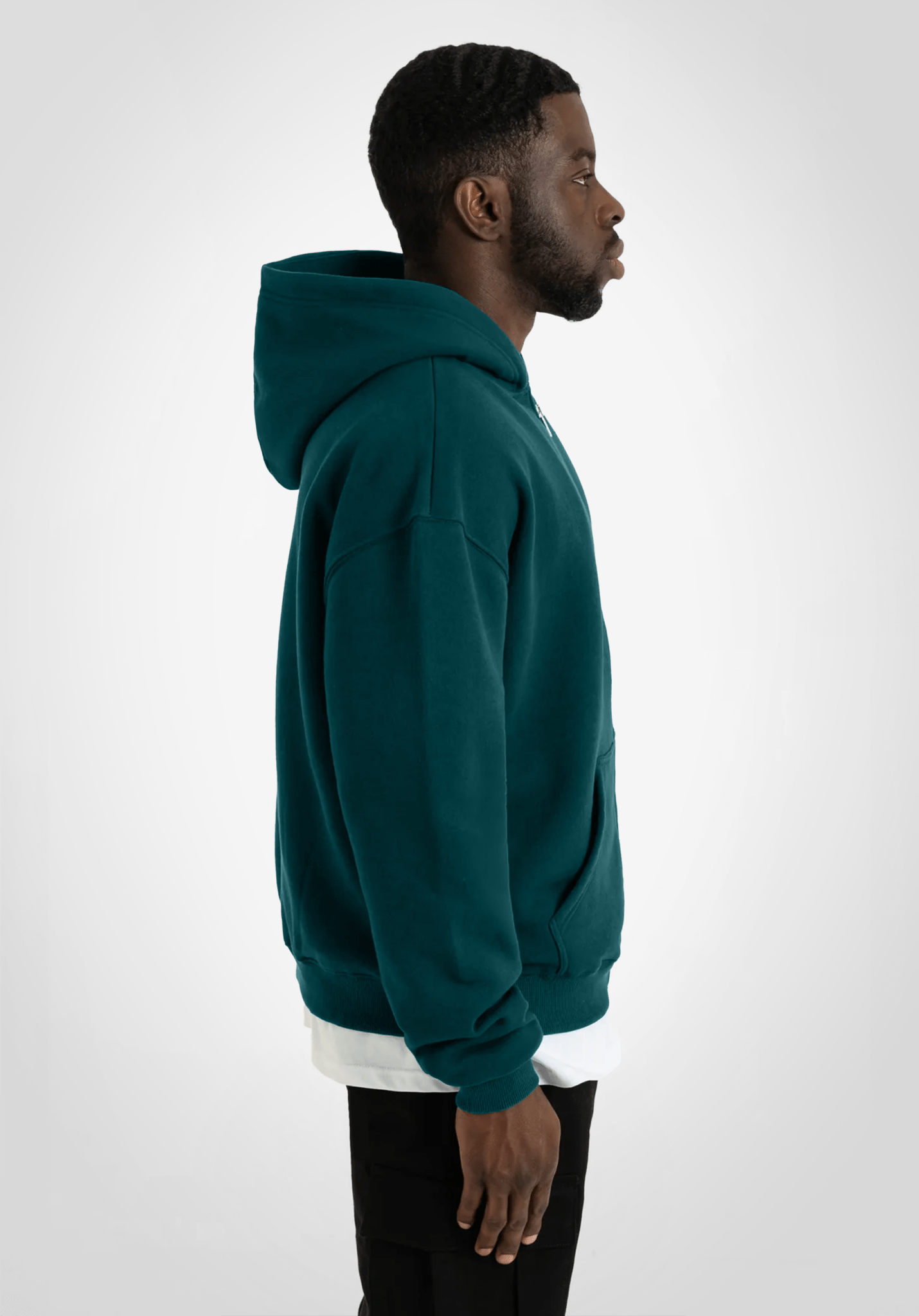 Full Zip Oversize Hoodie - Dark Pine Green (Grün) – Hoodies von Straight Outta Cotton