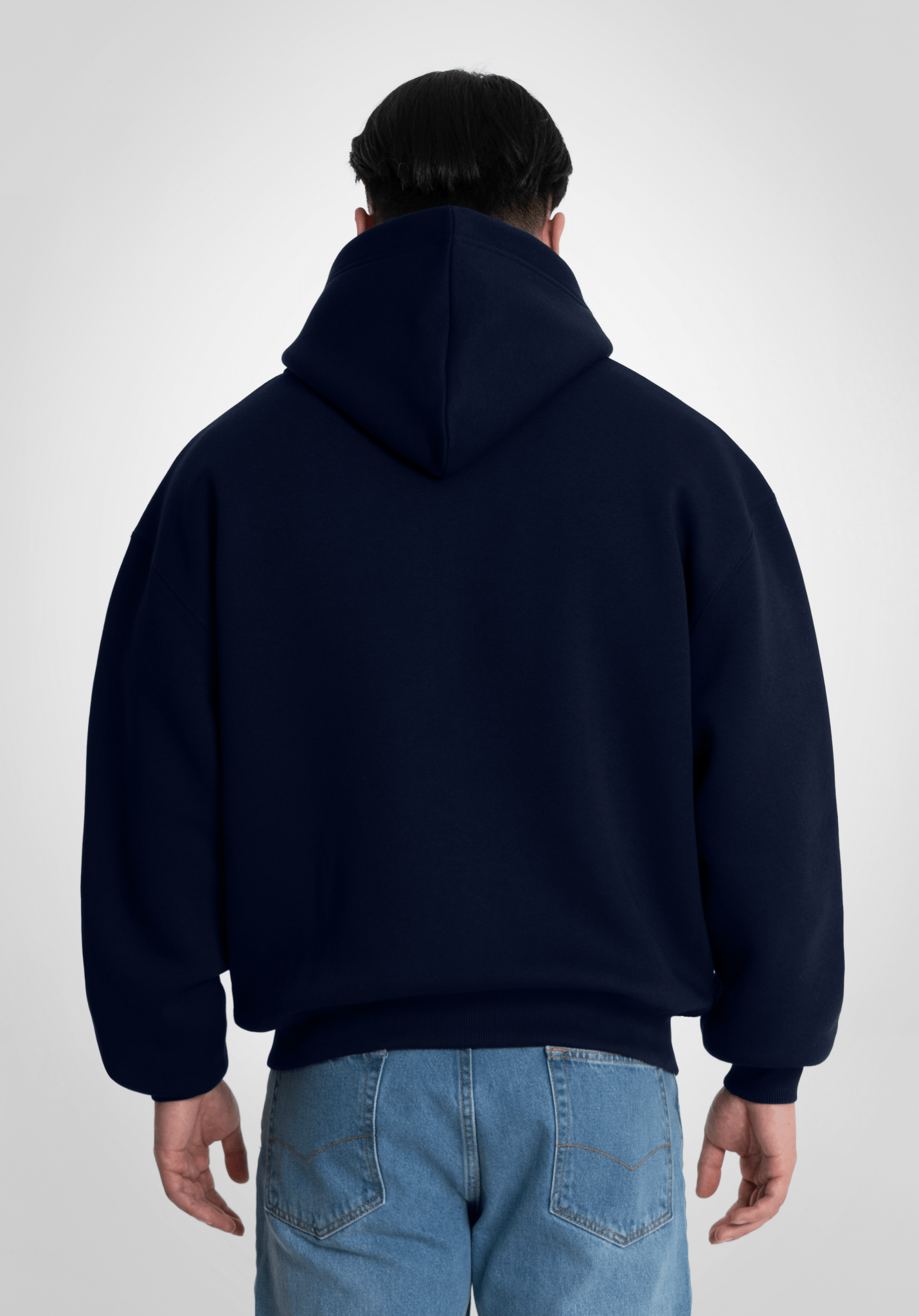Full Zip Oversize Hoodie - Slate Navy (Marineblau) – Hoodies von Straight Outta Cotton