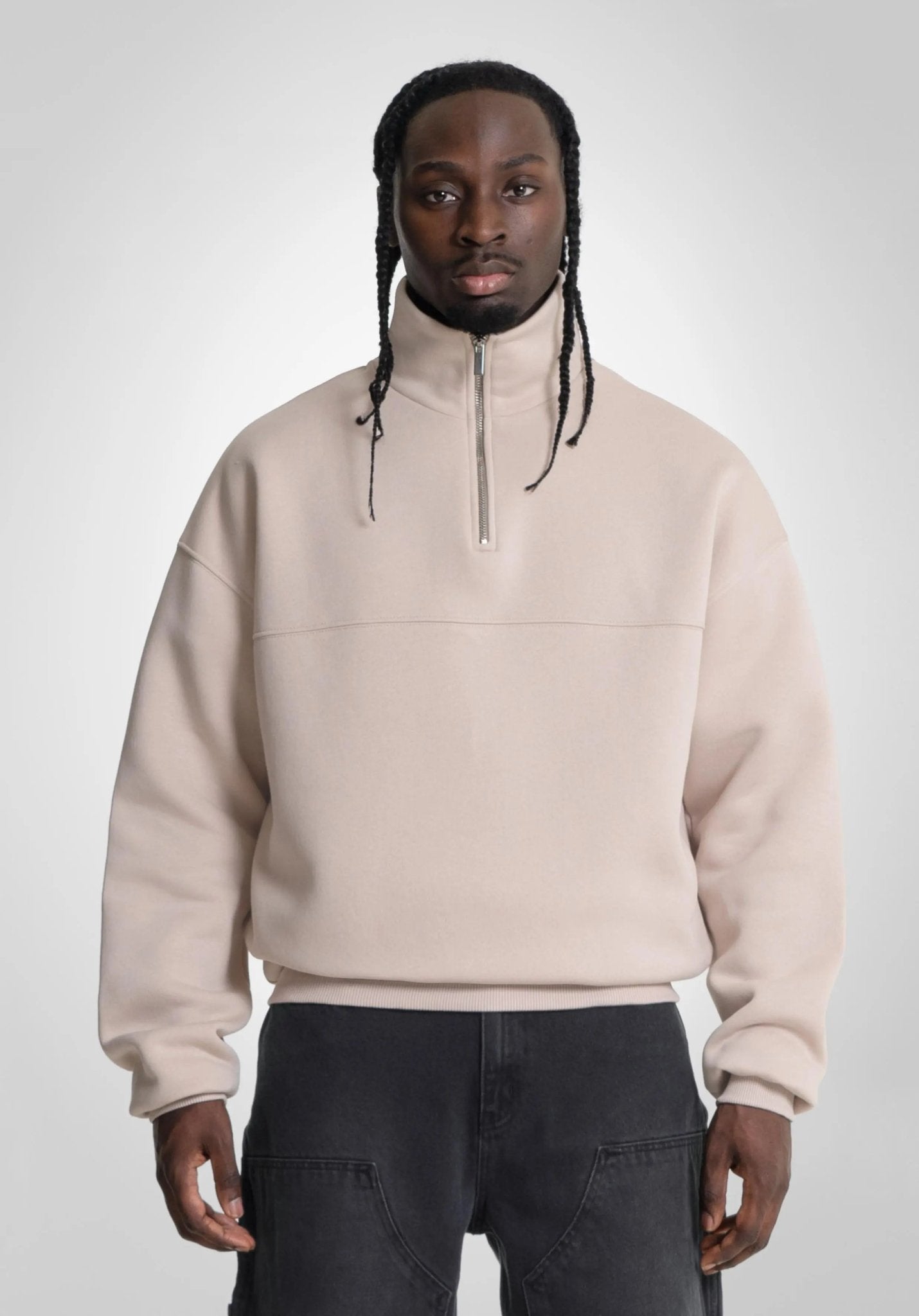 Half Zip - Peach Latte (Peach Latte) – Hoodies von Straight Outta Cotton