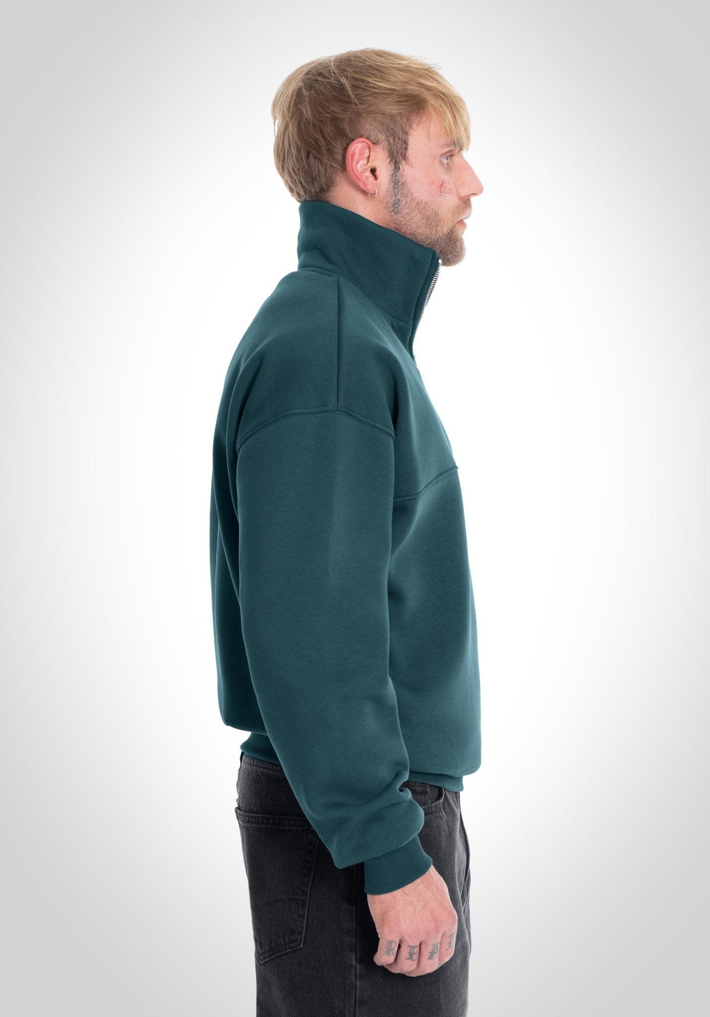 Half Zip - Pine Green (Grün) – Hoodies von Straight Outta Cotton