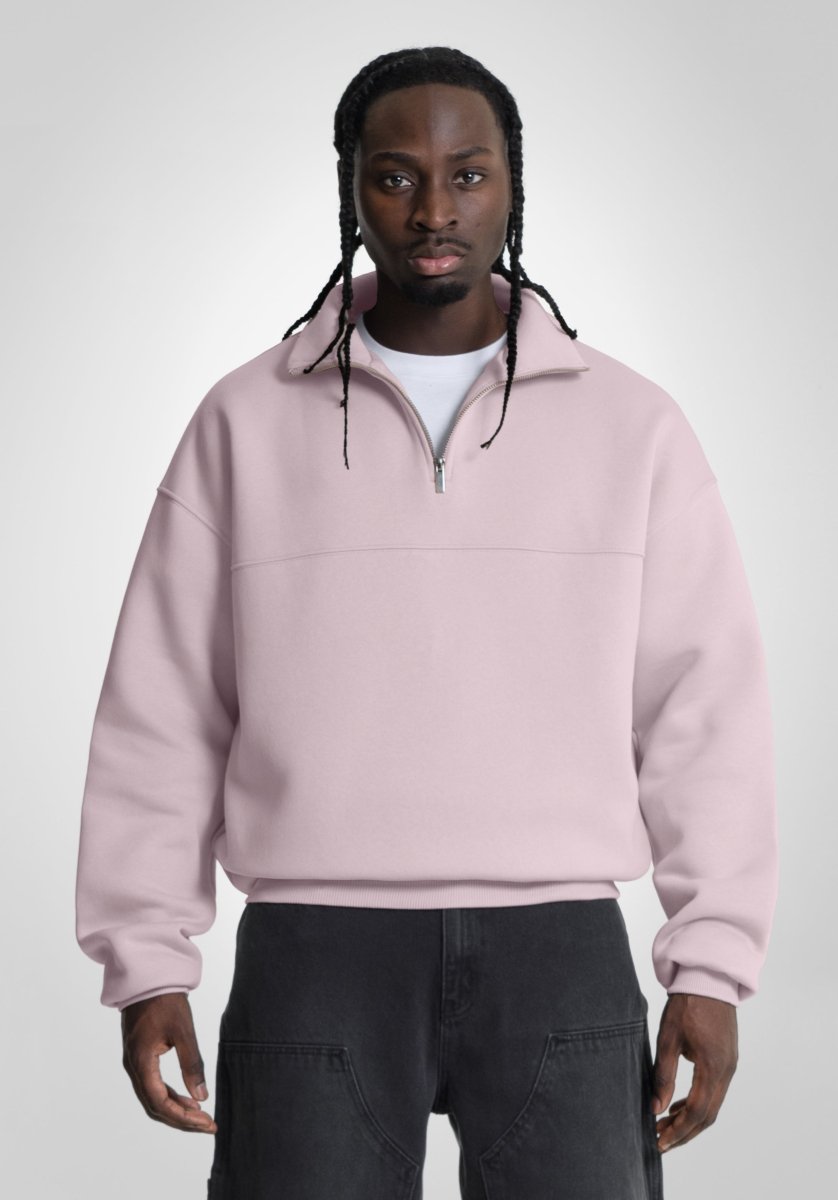 Half Zip - Pink Puff (Pink Puff) – Hoodies von Straight Outta Cotton