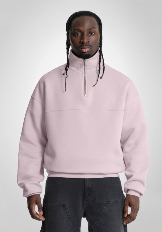 Half Zip - Pink Puff (Pink Puff) – Hoodies van Straight Outta Cotton