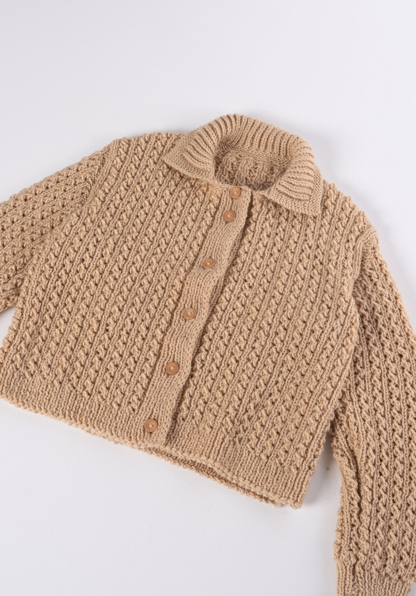 Handcrafted Knit Jacket - Nude () – von Straight Outta Cotton